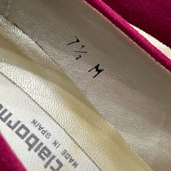 Vintage Liz Claiborne Fuchsia Magenta Pumps Pink Suede Heels Size 7.5 - Picture 9 of 9